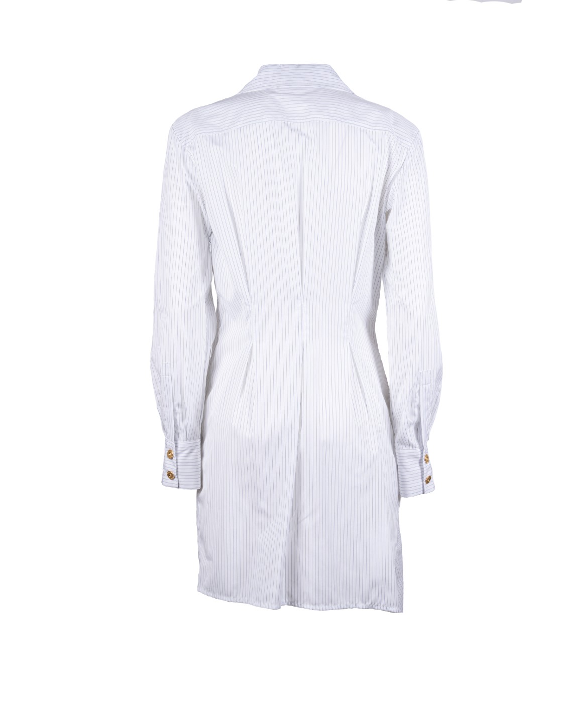 shop ELISABETTA FRANCHI  Abito: Elisabetta Franchi shirt dress in popeline con dettaglio gioiello.
Dettaglio in metallo dorato con logo.
Bottoni sui polsi.
Zip invisibile sul fianco.
Vestibilità Slim.
Composizione: 100%Cotone.
Made in Italy.. AB72551E2-DL6 number 1247419